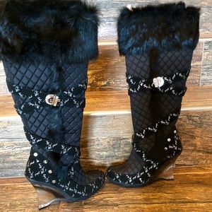 Baby Phat Black/Silver Boots
